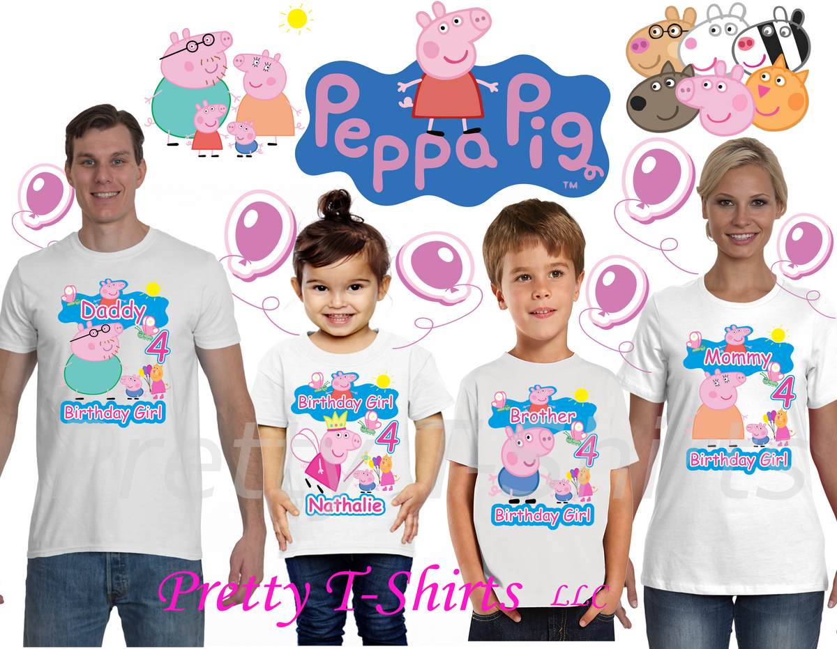 Family peppa 2025 pig shirts