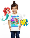 Ariel Birthday Shirt, Custom Birthday Shirts, Princess Ariel, Little Mermaid Birthday Shirt