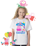 Peppa Birthday Shirt, Custom Peppa Pig Birthday Shirts, Custom Pig Shirt, Peppa Pig Birthday, #2