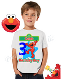 Elmo Birthday Shirt, Custom Elmo Birthday Shirts, Sesame Street Birthday Shirt, Elmo Shirts