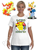 Boy Pikachu Pokemon Birthday Shirt, Custom Pokemon Birthday Shirts, BOY Pikachu Shirt, Pikachu Shirt, BOY